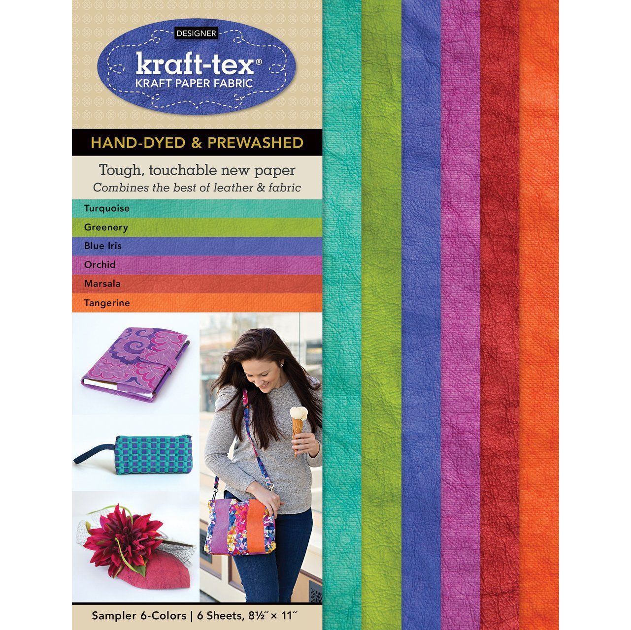 C&amp;T Publishing - Kraft-Tex Paper - 6 pk of Assorted Colours