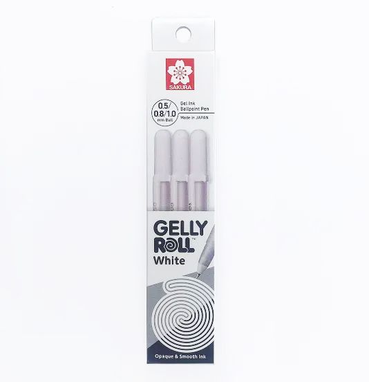 Sakura - Gelly Roll - White Set of 3 - Fine/Medium/Bold