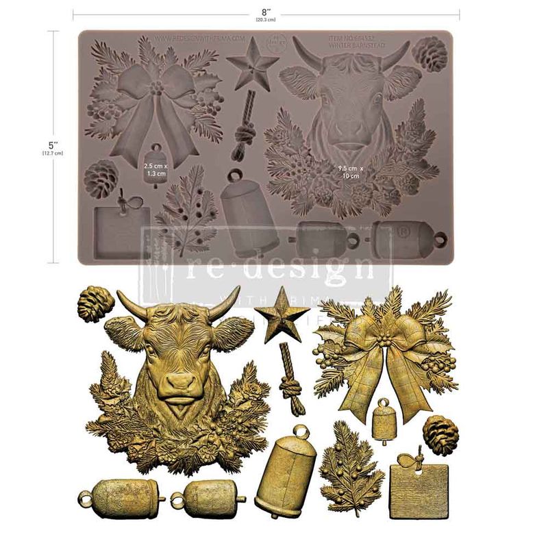 Prima Marketing - 5"x8" Silicone Moulds - Winter Barnstead