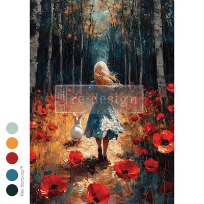Prima Marketing - ReDesign- A2 Decoupage Fiber Sheet - Echoes of the Hare
