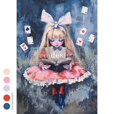 Prima Marketing - ReDesign- A2 Decoupage Fiber Sheet - A Royal Flush of Thoughts