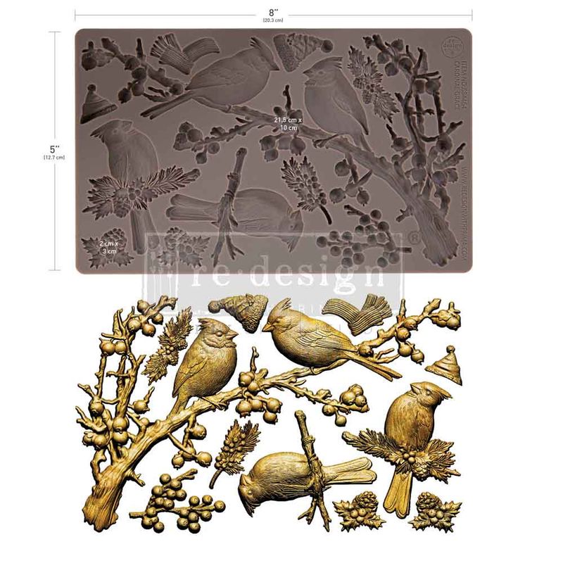 Prima Marketing - 5"x8" Silicone Moulds - Cardinal Grace