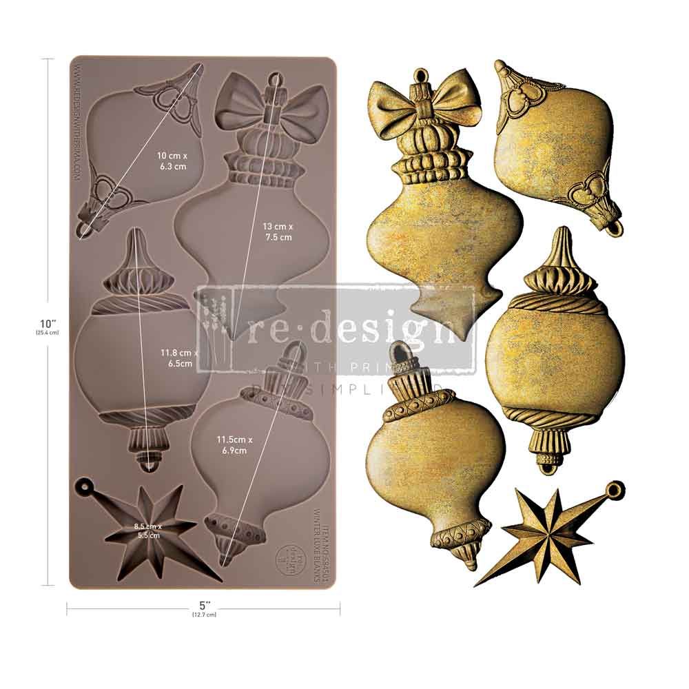 Prima Marketing - 5 Prima Marketing - 5"x10" Silicone Moulds - Winter Luxe Blanks