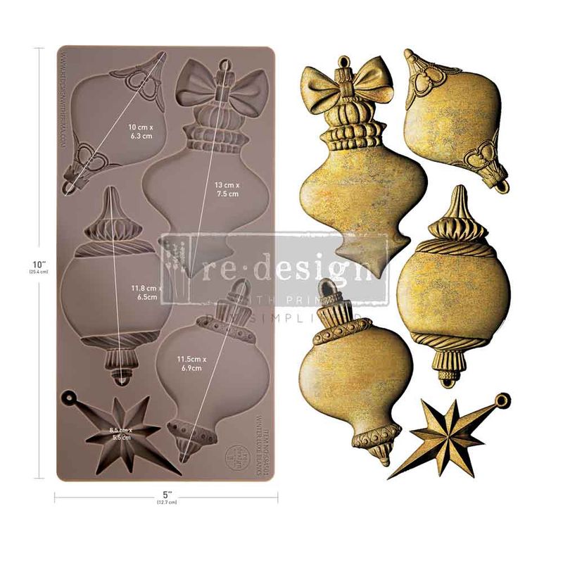 Prima Marketing - 5"x10" Silicone Moulds - Winter Luxe Blanks