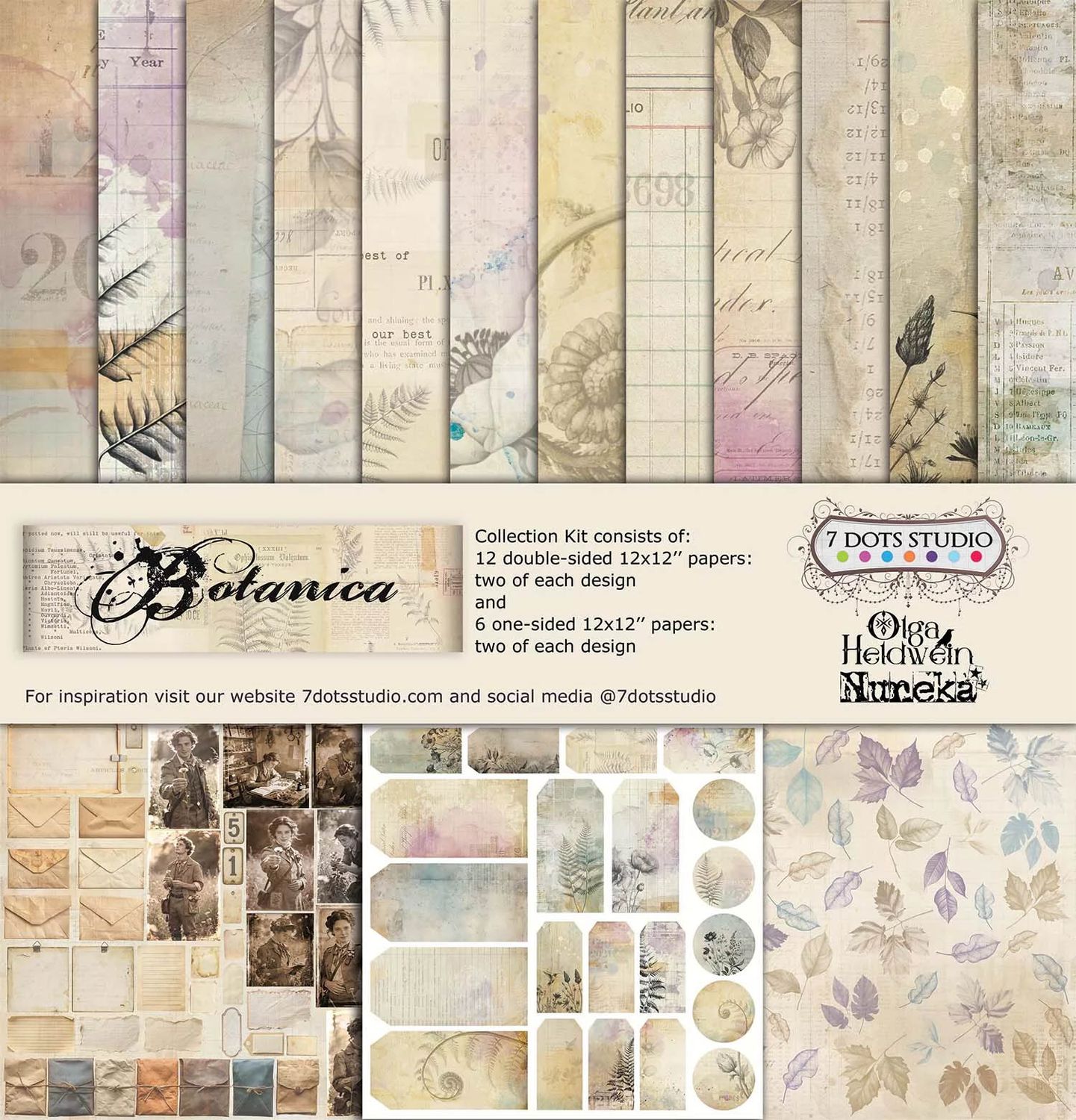 7 Dot Studio - Botanica - 12 7 Dot Studio - Botanica - 12"x12" Collection Kit