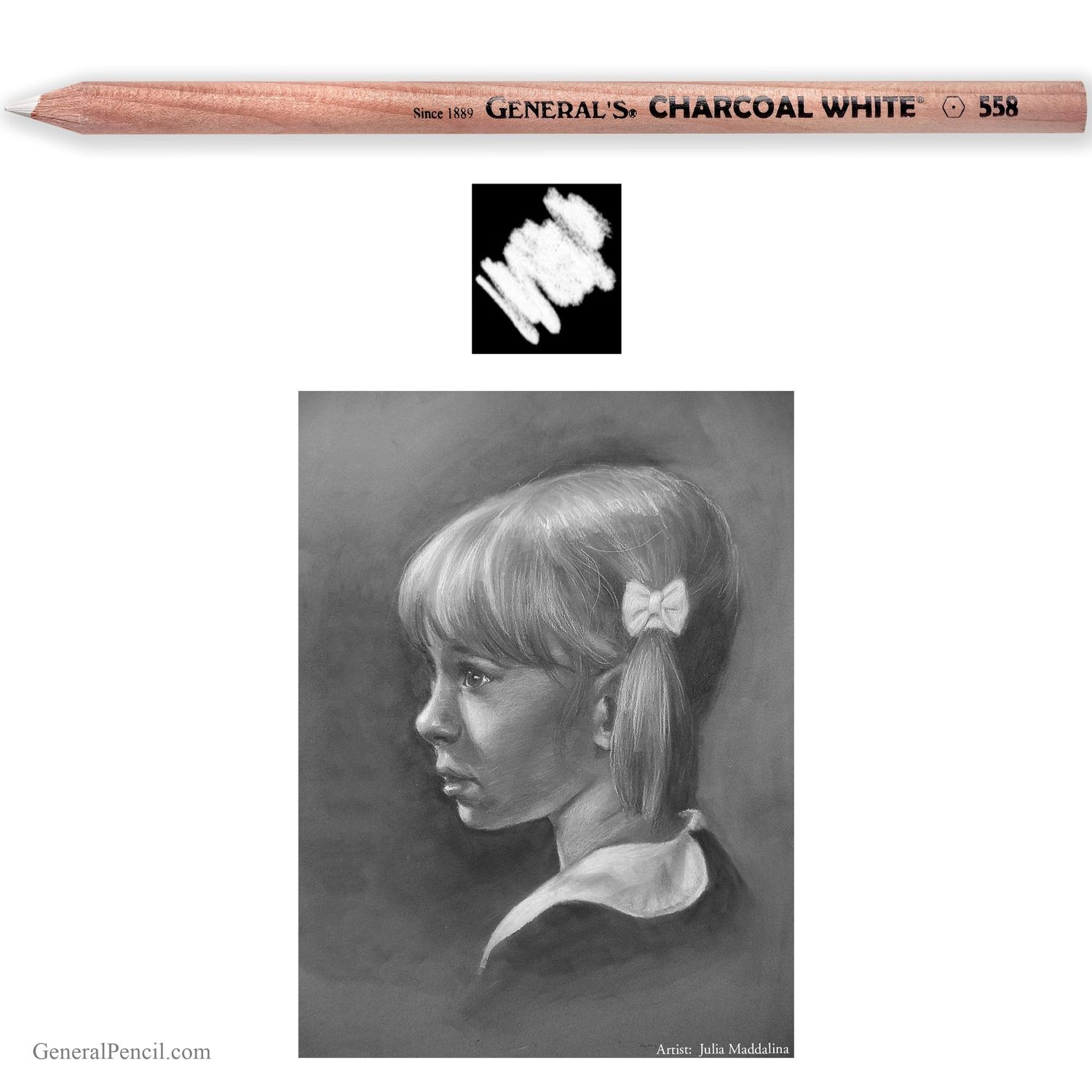 General's - Charcoal Pencils - White