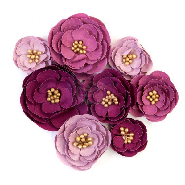 Prima Marketing - Paper Flowers - Darcelle - Plum Afternoon