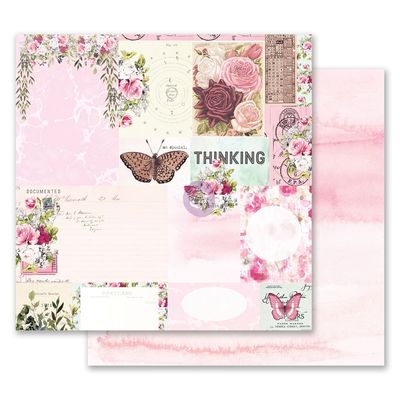 Prima Marketing - 12"x12" D/S Paper - Misty Rose - Their Words For Each Other