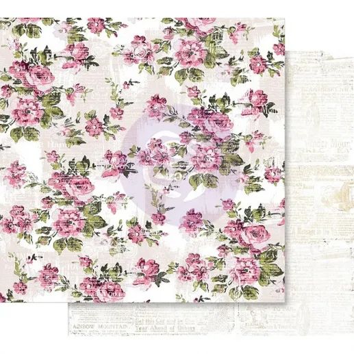 Prima Marketing - 12"x12" D/S Paper - Misty Rose - The Memorable Floral Wall
