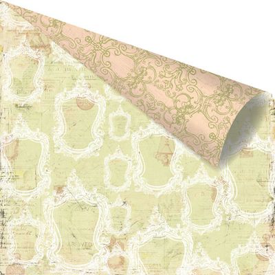 Prima Marketing - 12"x12" D/S Paper - Tea-Thyme - Cloque