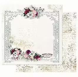 Prima Marketing - 12"x12" D/S Paper - Pretty Mosaic - Tea and Roses