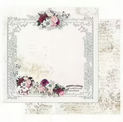 Prima Marketing - 12 Prima Marketing - 12"x12" D/S Paper - Pretty Mosaic - Tea and Roses