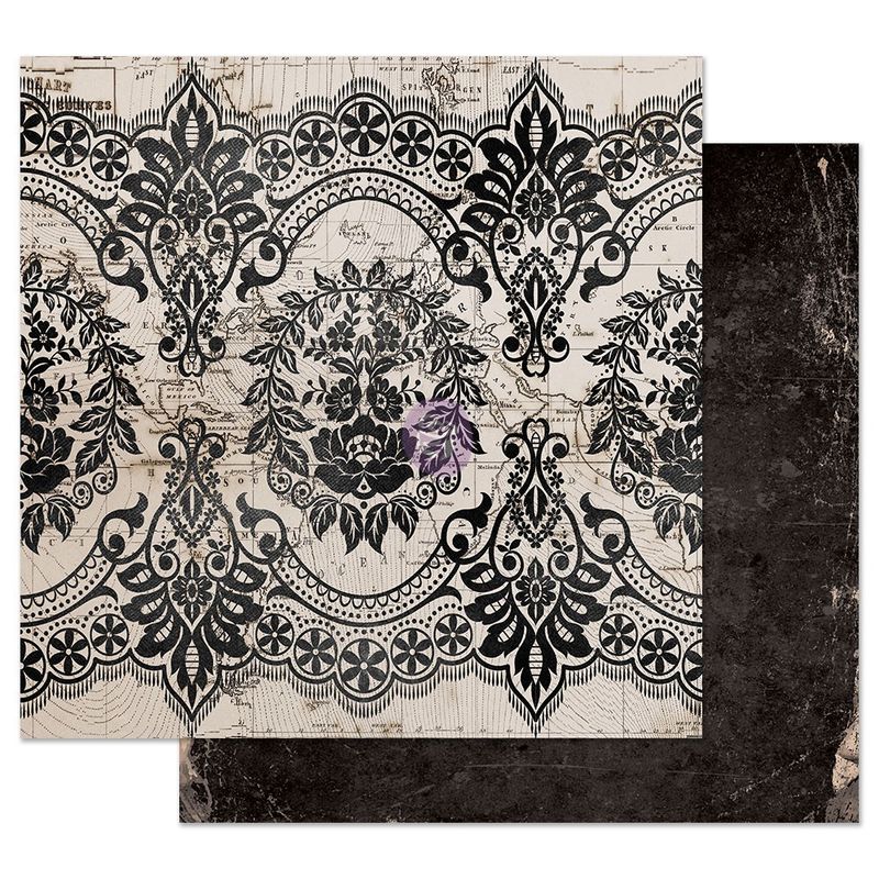 Prima Marketing - 12"x12" D/S Paper - Midnight Garden - Old Map