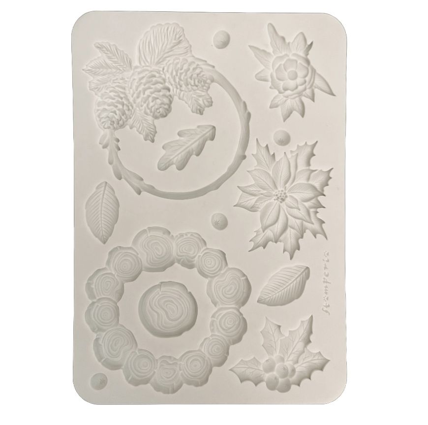 Stamperia - A5 Silicone Mould - Christmas Garlands Stamperia - A5 Silicone Mould - Christmas Garlands