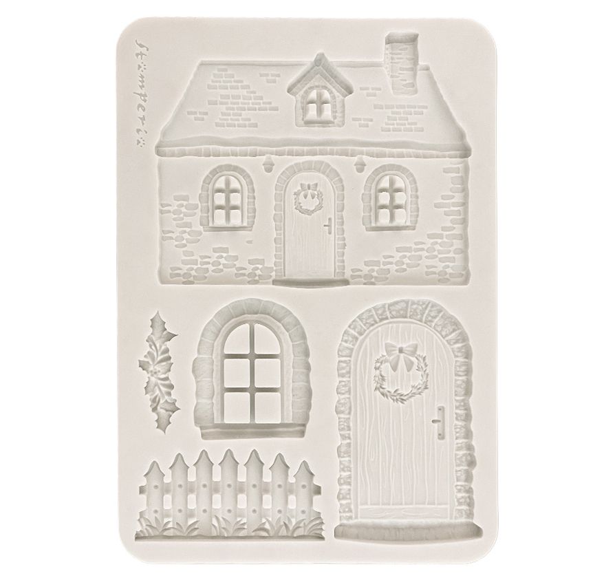 Stamperia - A5 Silicone Mould - Christmas Cottage Stamperia - A5 Silicone Mould - Christmas Cottage