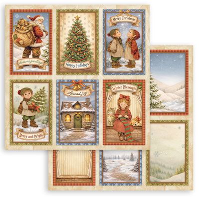 Stamperia - Silent Night - 12"x12" D/S Paper - 6 Cards
