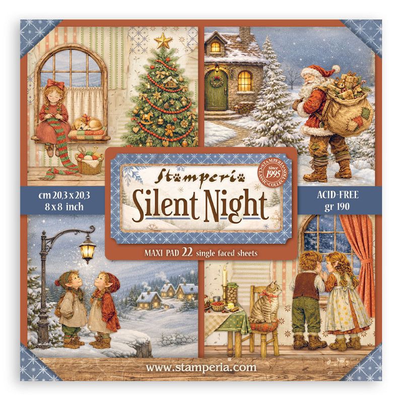 Stamperia - Silent Night - 8"x8" Single-sided Paper Pad