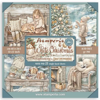 Stamperia - White Christmas - 12"x12" Single-sided Paper Pad