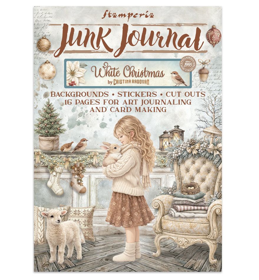 Stamperia - White Christmas - Junk Journal Stickers - Cut-Outs - Backgrounds