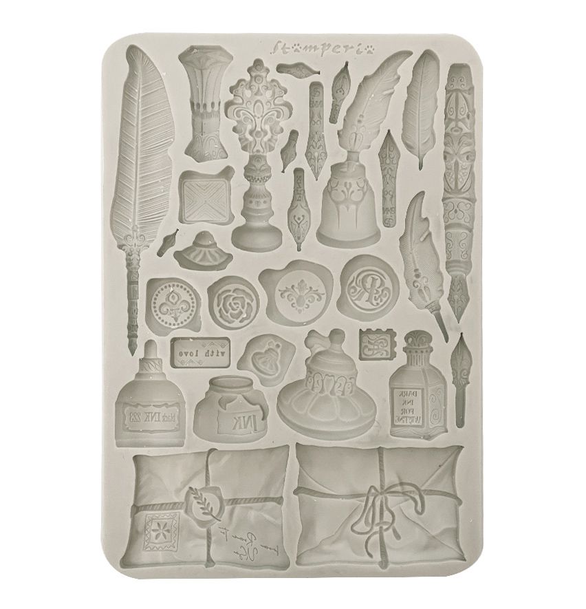 Stamperia - Flowers and Poems - A5 Silicone Mould - Calligraphy