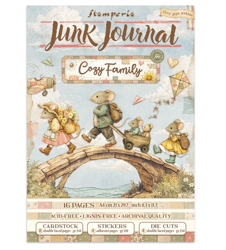 Stamperia - Cozy Family - Junk Journal Stickers - Cut-outs - Backgrounds