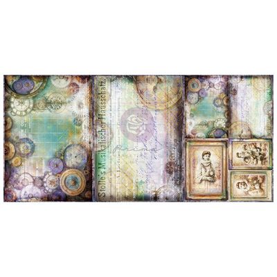 Prima Marketing - Finnabair - A3 Decoupage Fiber Sheet Set - 11.7"x16.5" - Time Whispers