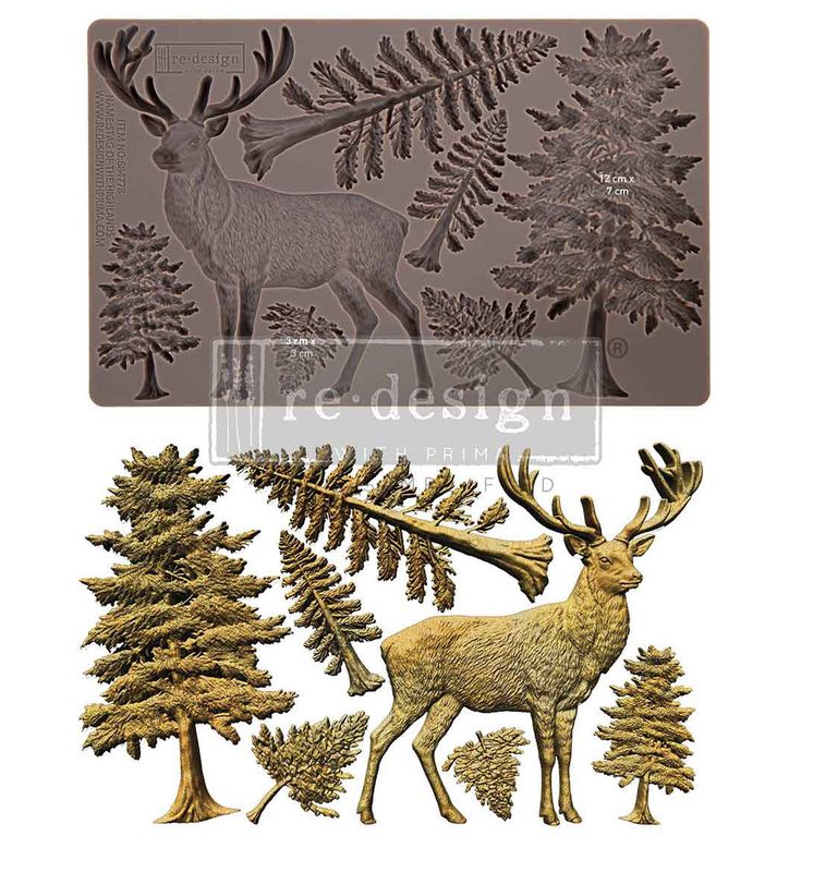 Prima Marketing - 5"x8" Silicone Moulds - Stag of the Highland