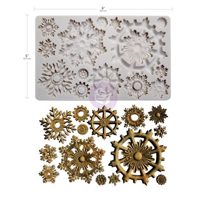 Prima Marketing - 5"x8" Silicone Moulds - Frosty Gears