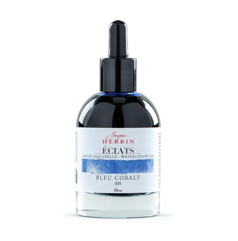 Jacques Herbin - Eclats -  Watercolour Ink - 50ml -  Cobalt Blue
