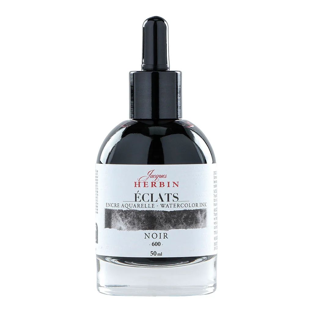 Jacques Herbin - Eclats -  Watercolour Ink - 50ml - Black