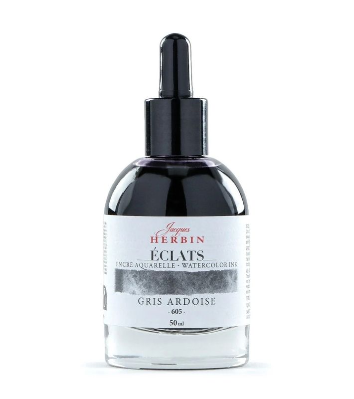 Jacques Herbin - Eclats -  Watercolour Ink - 50ml - Slate Grey