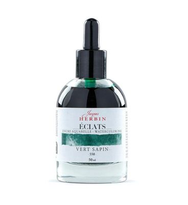 Jacques Herbin - Eclats -  Watercolour Ink - 50ml - Fir Green