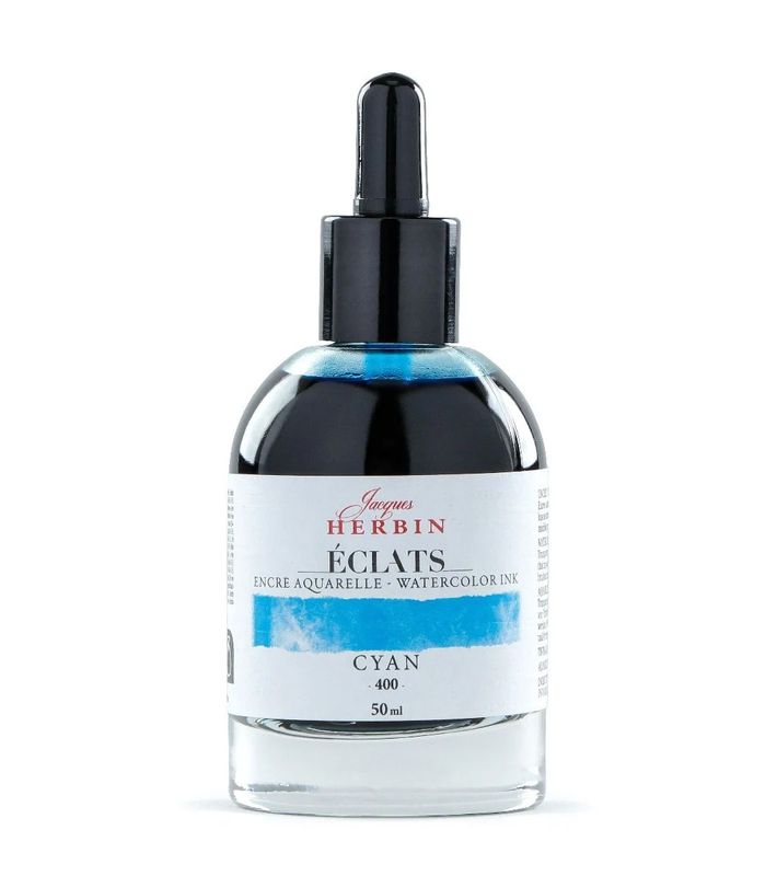 Jacques Herbin - Eclats -  Watercolour Ink - 50ml - Cyan