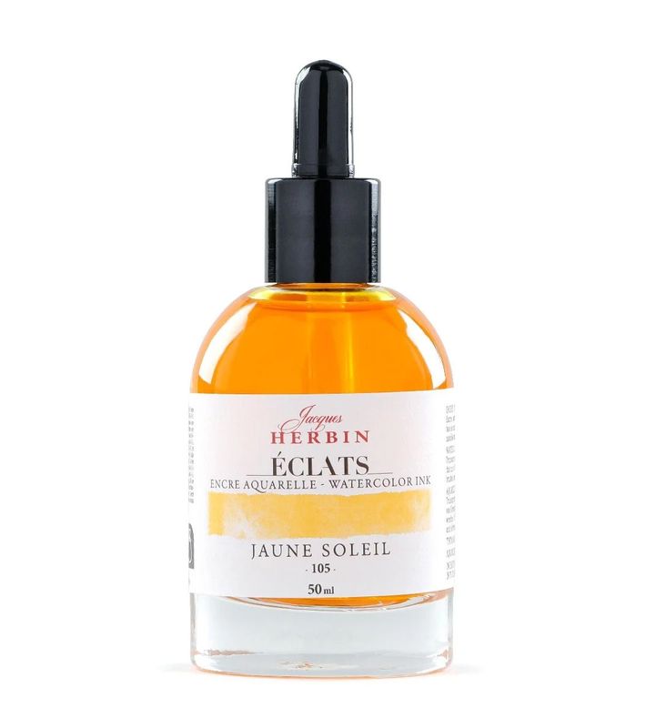 Jacques Herbin - Eclats -  Watercolour Ink - 50ml -  Sunshine Yellow