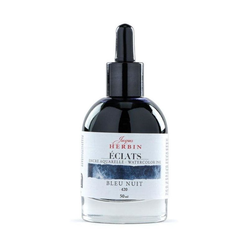 Jacques Herbin - Eclats -  Watercolour Ink - 50ml -  Midnight Blue