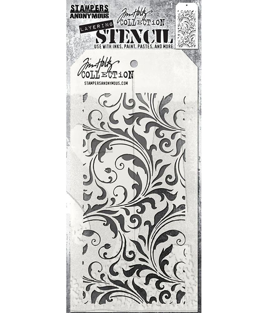 Stampers Anonymous - Tim Holtz - Layered Stencil - Flourish Stampers Anonymous - Tim Holtz - Layered Stencil - Flourish