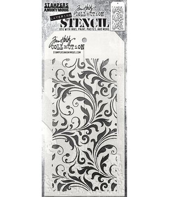Stampers Anonymous - Tim Holtz - Layered Stencil - Flourish