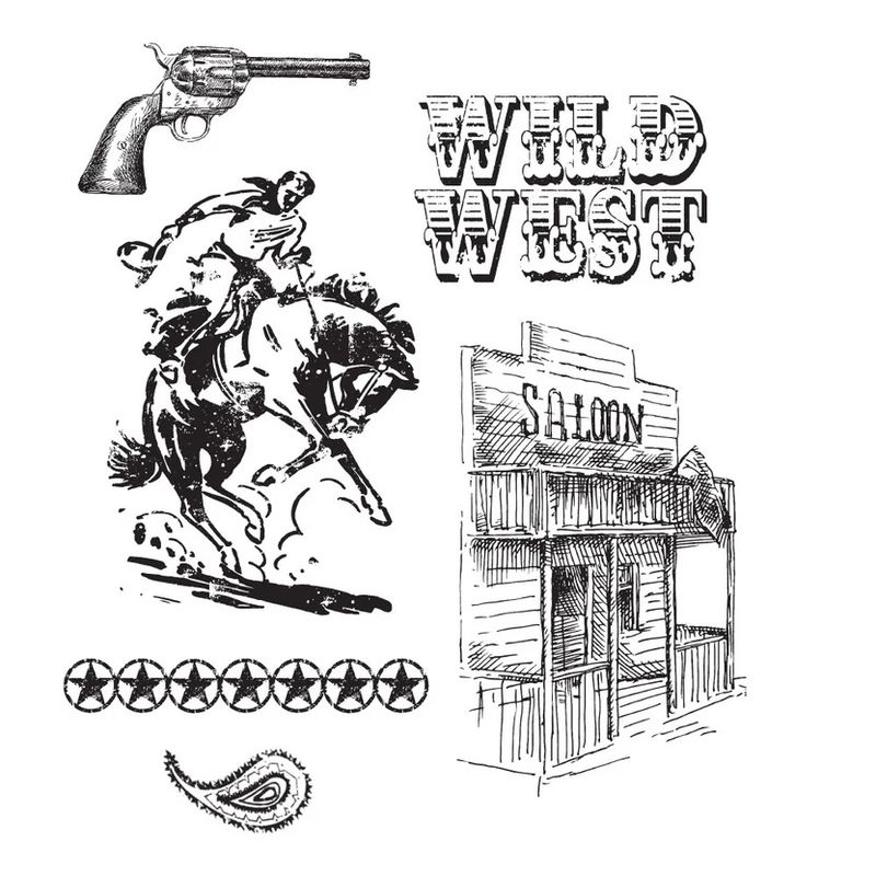 Stampers Anonymous - Tim Holtz - Cling Mount Stamp - Wild West