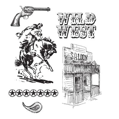 Stampers Anonymous - Tim Holtz - Cling Mount Stamp - Wild West