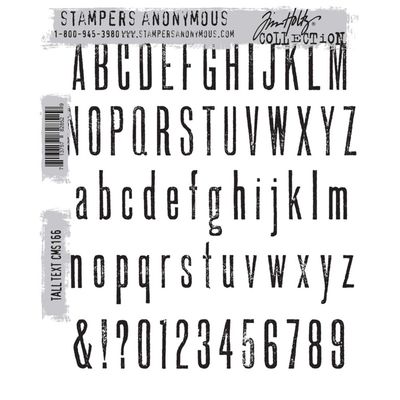 Stampers Anonymous - Tim Holtz - Cling Mount Stamp - Tall Text