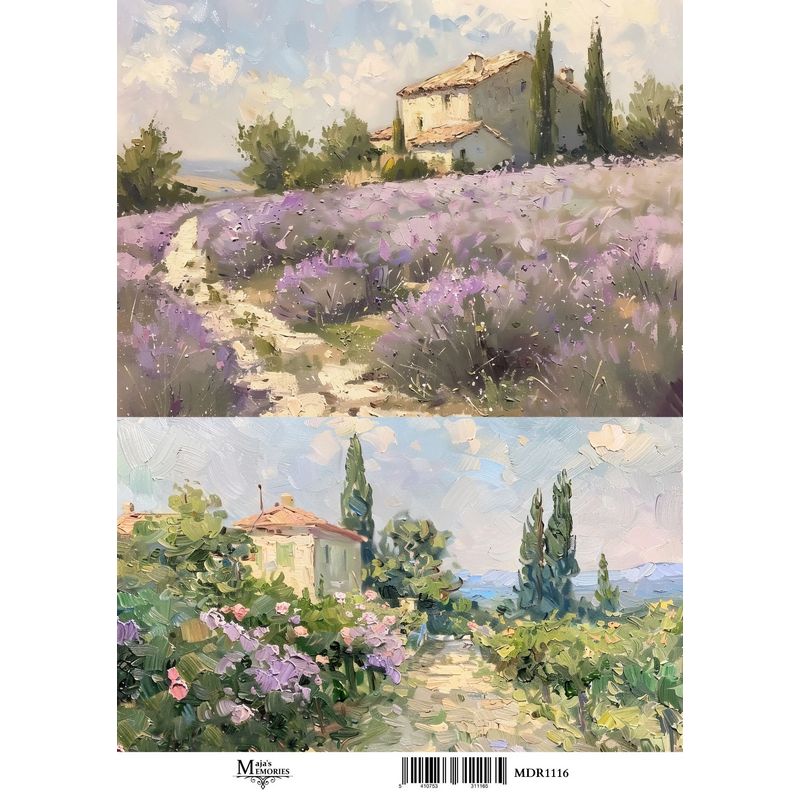 Maja's Memories - 30x42cm Rice Paper - Lavender Farms