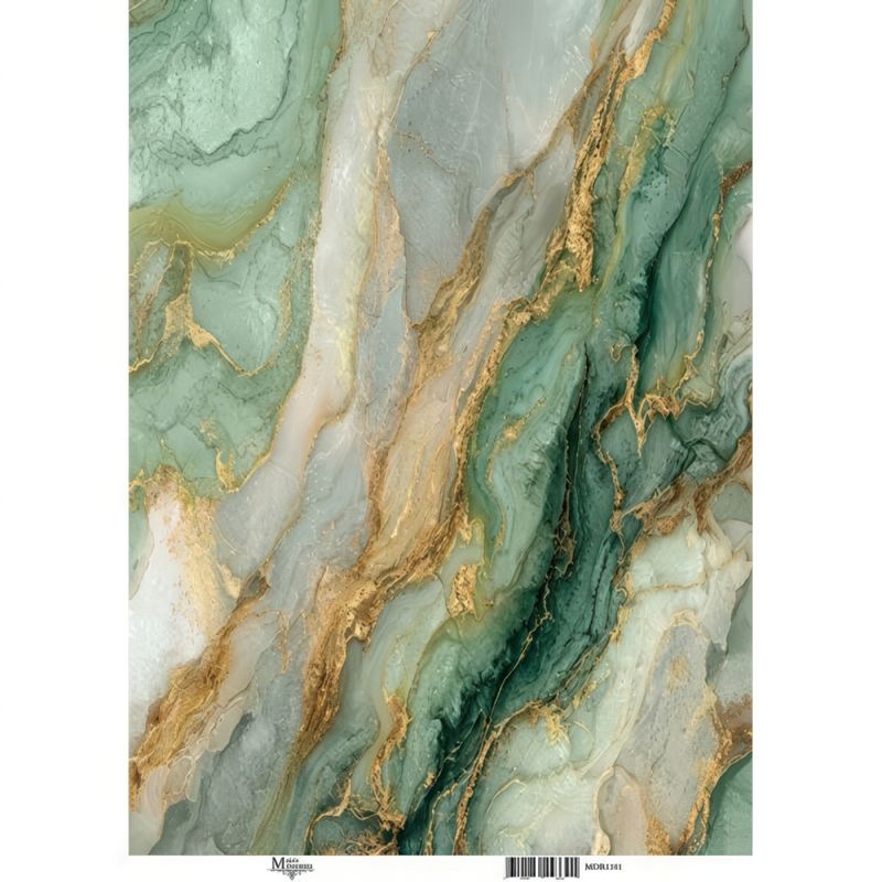 Maja's Memories - 30x42cm Rice Paper - Geode Green
