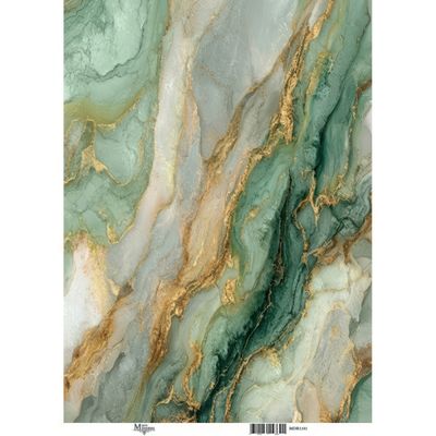 Maja's Memories - 30x42cm Rice Paper - Geode Green