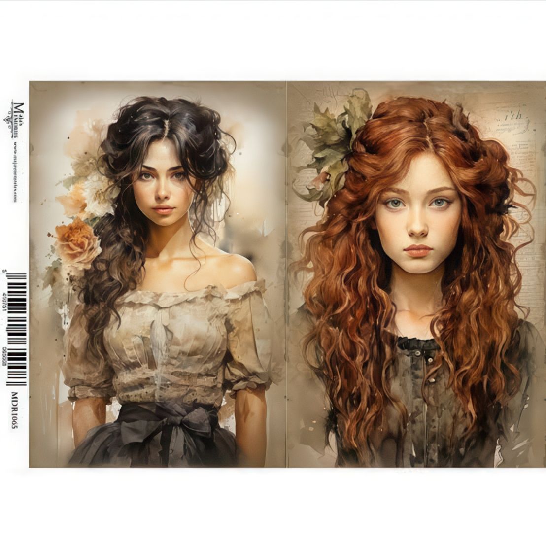 Maja's Memories - 30x42cm Rice Paper - Double Portrait