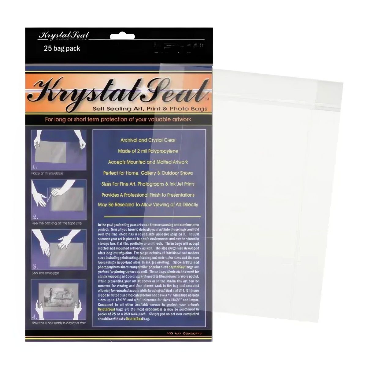 Krystal Seal - Self Sealing Art Bags - A4 Krystal Seal - Self Sealing Art Bags - A4