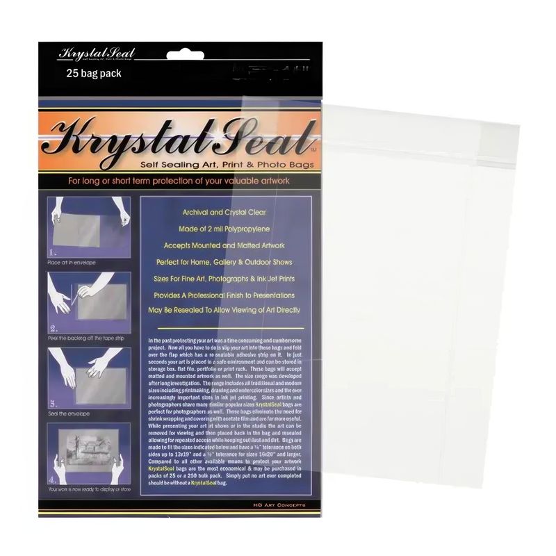 Krystal Seal - Self Sealing Art Bags - 13" x 19"