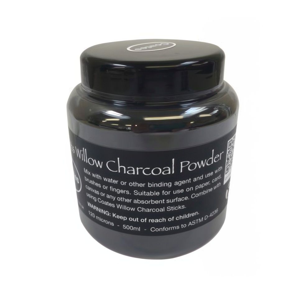 Coates - Artists Willow Charcoal Powder - 500ml Jar Coates - Artists Willow Charcoal Powder - 500ml Jar