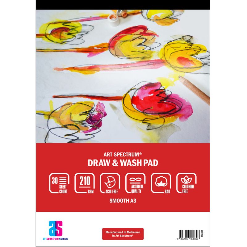 Art Spectrum - A3 Draw and Wash - 210gsm - Smooth (Hot Press)