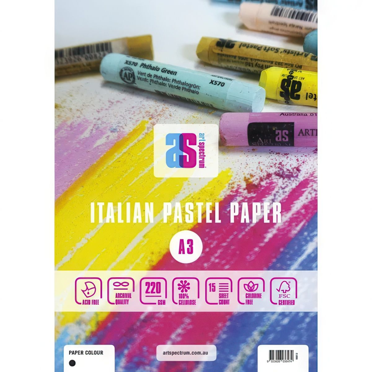 Art Spectrum - A3 Italian Pastel Pad - Black Art Spectrum - A3 Italian Pastel Pad - Black