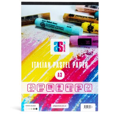 Art Spectrum - A3 Italian Pastel Pad - Assorted Greys Art Spectrum - A3 Italian Pastel Pad - Assorted Greys